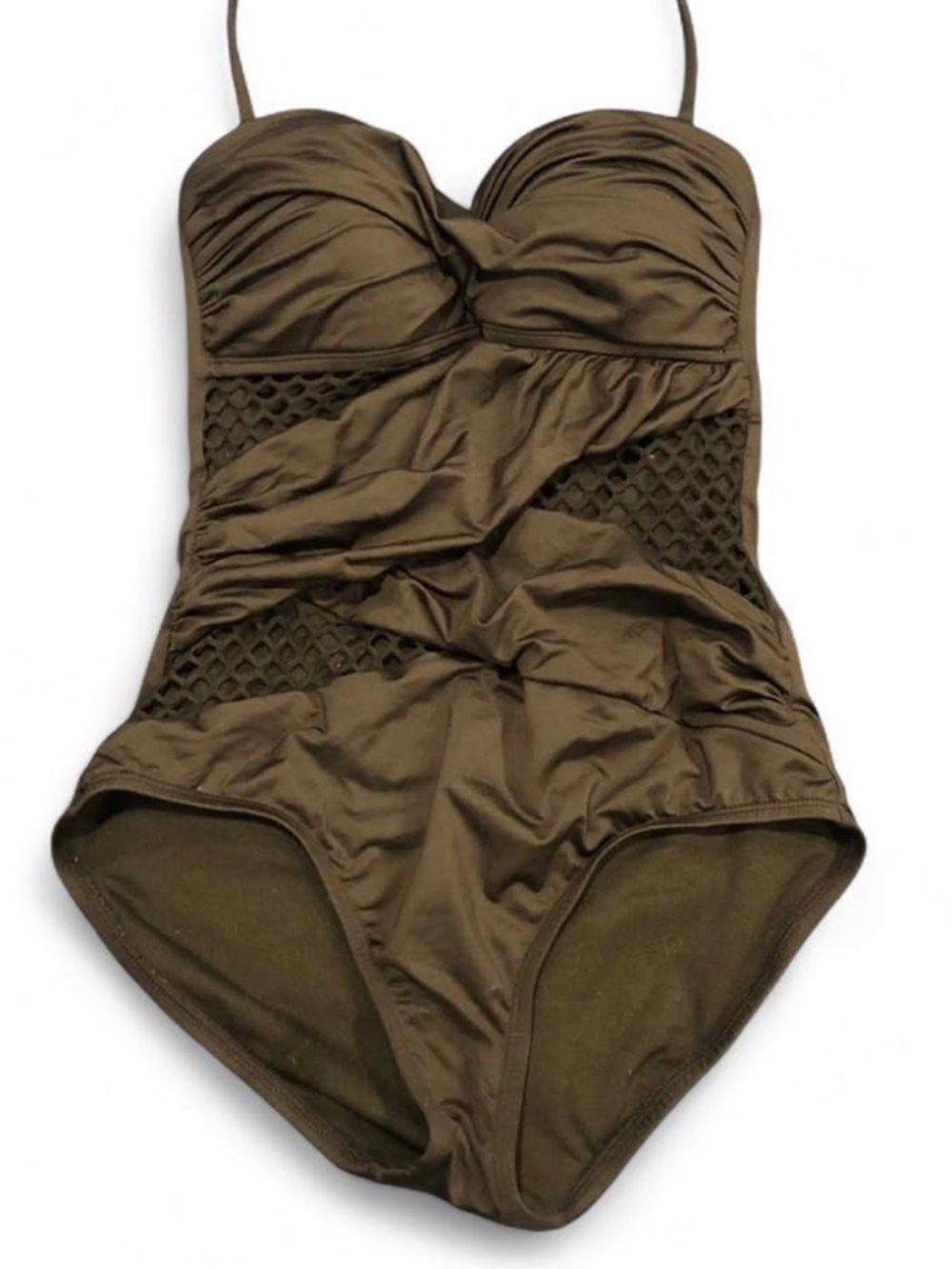 Apt. 9 Black One-Piece Swimsuit with Front Ruched Detail